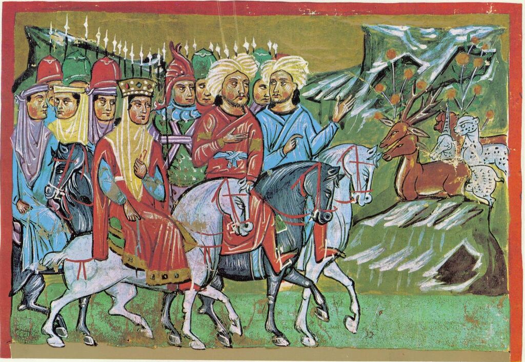 Επεισόδιο από το Μυθιστόρημα του Μ. Αλεξάνδρου. Εικονογραφημένο χειρόγραφο του 14ου αιώνος